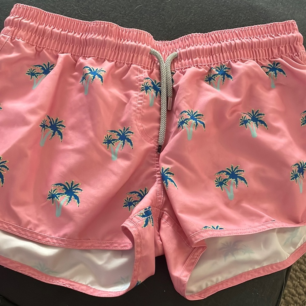Pink Palm tree athletic shorts